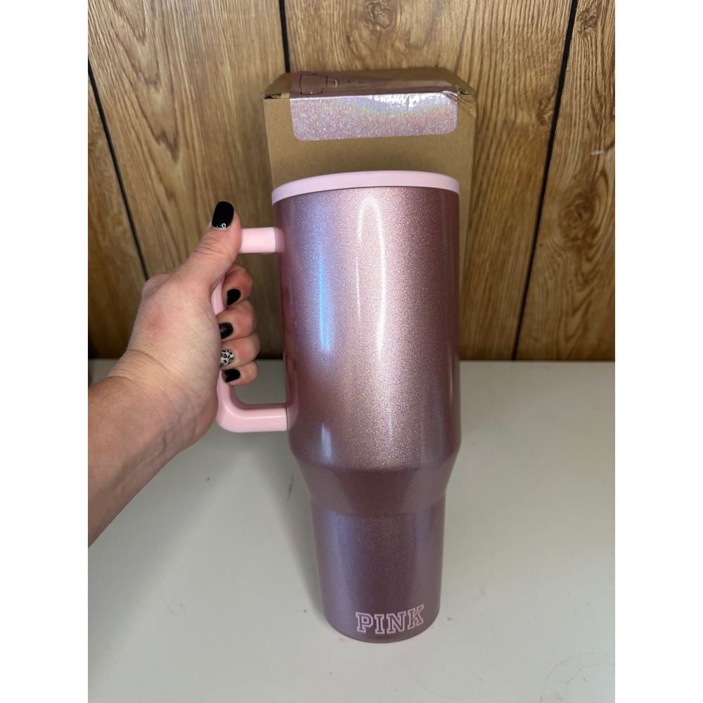 PINK x HydroJug Traveler Tumbler 40oz Pink Sparkle **NEW IN BOX!**